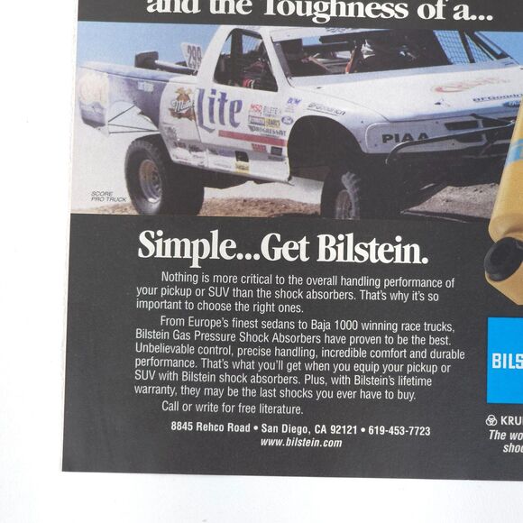 VTG Bilstein Advertising Print Ad Camaro Impala Off-Road Racing Garage Wall Art - Picture 4 of 6
